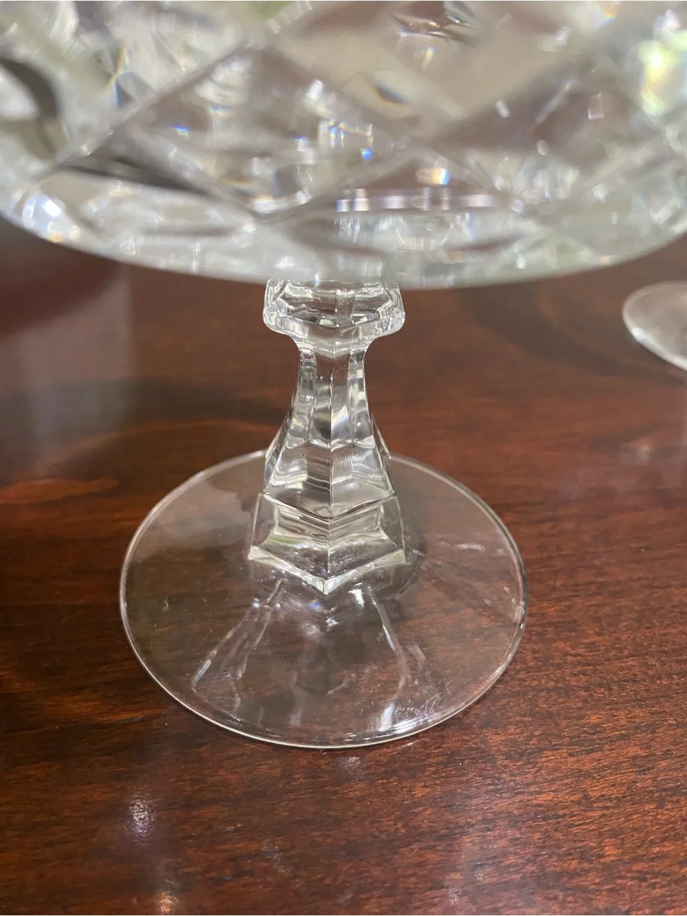 Vintage, Set of 4, Crystal D Argues Durand Coupes Diamond Pattern Made in France